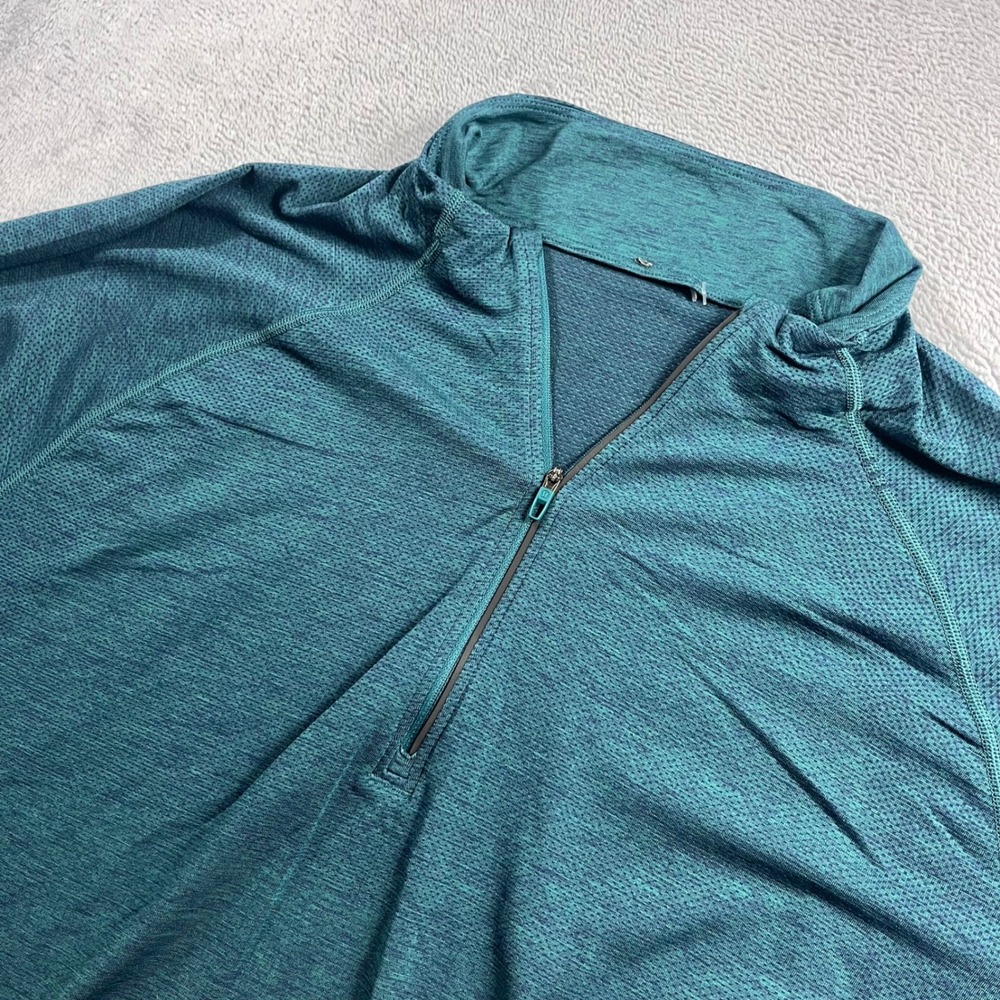 Lululemon Mens Metal Vent Tech Half Zip Pullover Teal XXL